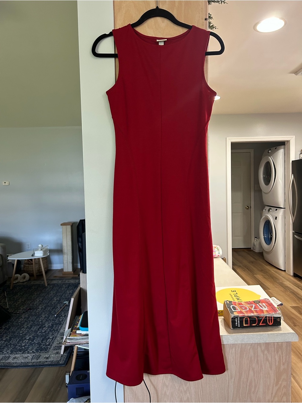 A New Day Sleeveless Wine Red Midi Dress